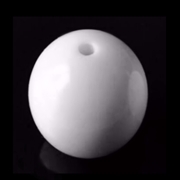 Akryl perle. Blank. 18 mm. Snehvid 